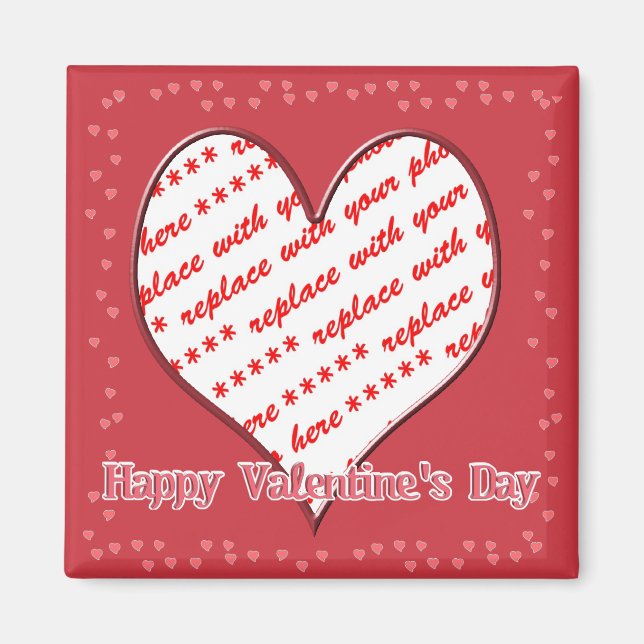 Imã Quadro de Forma do Coração (Frente)