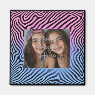 Imã Quadro de Fotografia com Strike de Zebra com Gradi