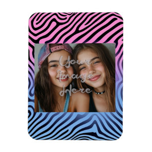 Ímã Quadro de Fotografia com Strike de Zebra com Gradi