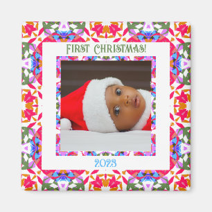 Imã Quadro de Fotografias de Natal Festivas Personaliz