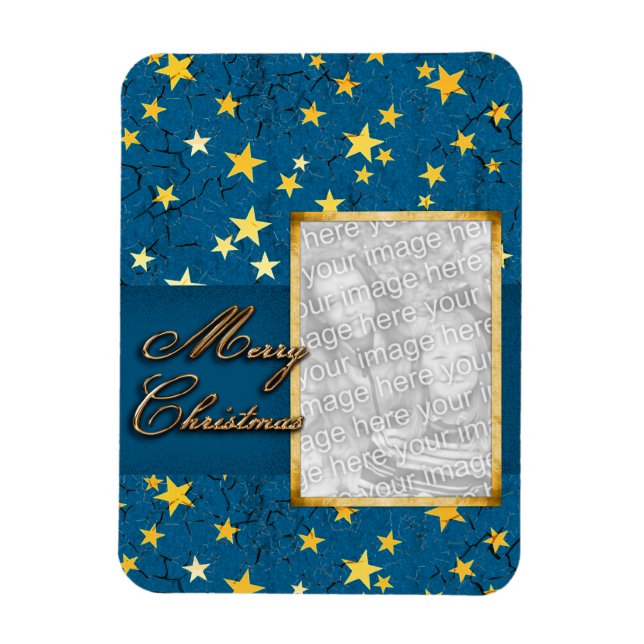 Ímã Quadro de Fotografias de Natal Personalizável (Vertical)