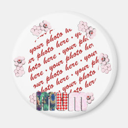 Imã Quadro de Fotografias 'MÃE' de Correção