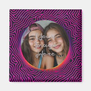 Imã Quadro de Fotografias Personalizadas do Neon Vapor