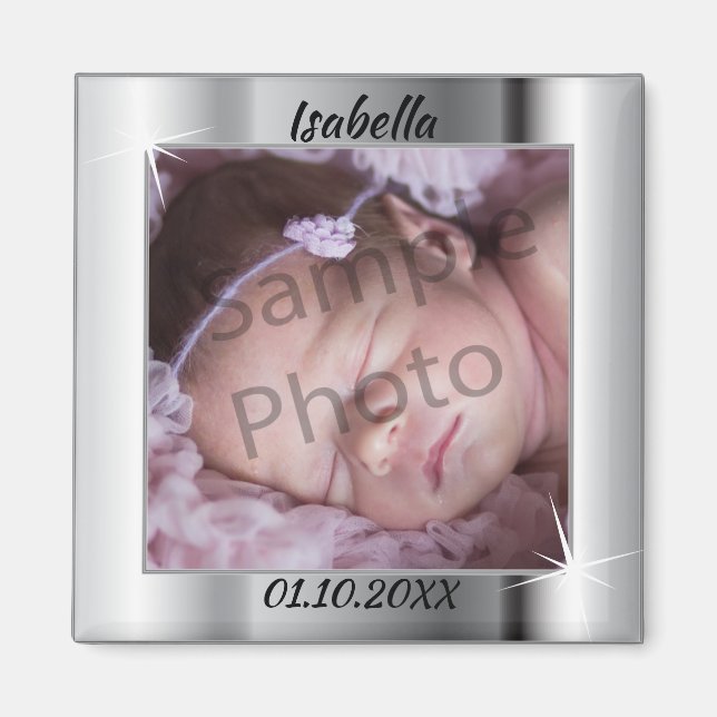 Imã Quadro de Fotografias Silver Elegante (Frente)