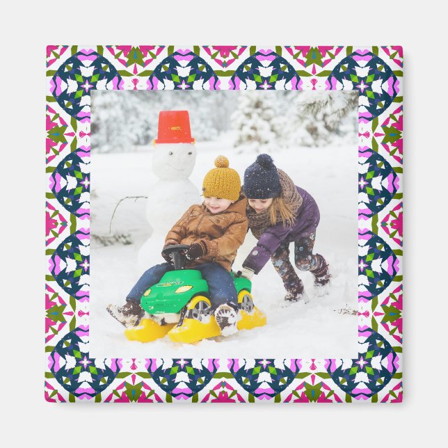 Imã Quadro de Fotos de Natal Feliz e Festivo (Frente)