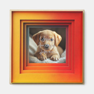 Imã Quadro de Gradação do Sunset Vermelho e Laranja Pe