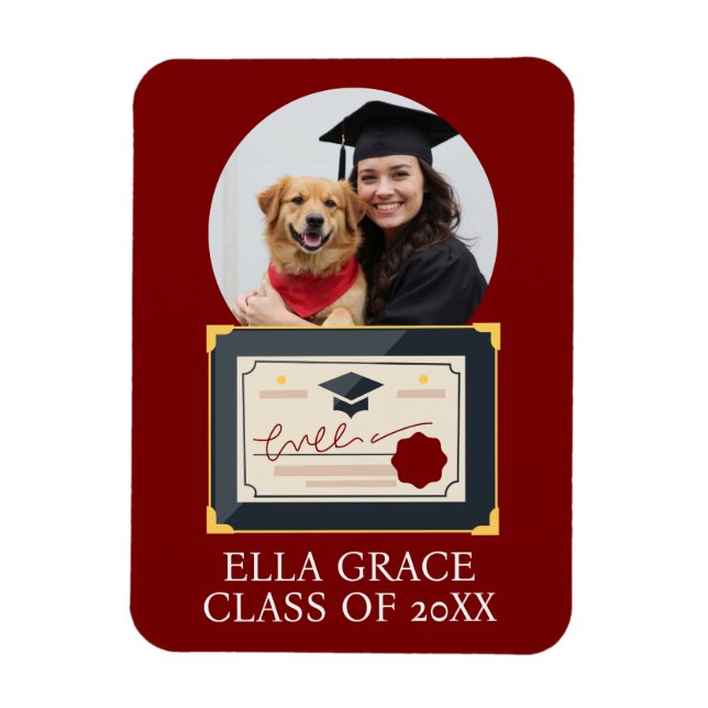 Ímã Quadro de Graduação Personalizado com Foto (Vertical)