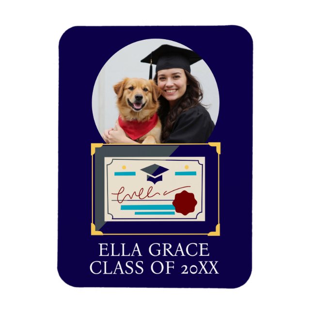 Ímã Quadro de Graduação Personalizado com Foto (Vertical)