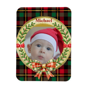 Ímã Quadro de imagem personalizado e coroa de Natal