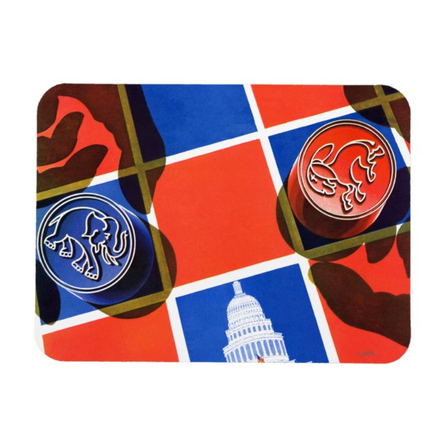 Ímã Quadro de Verificação de Eleições (Horizontal)