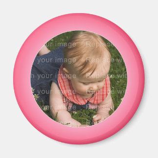 Imã Quadro fotográfico rosa e branco