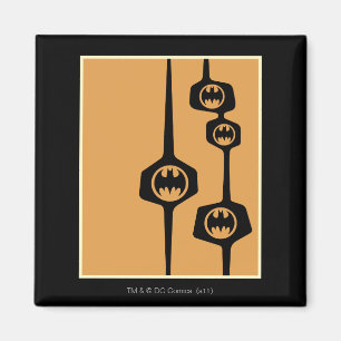 Imã Quadro Laranja Negro do Batman
