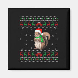 Imã Quadrrel Natal Pajama Santa Hat Holiday Cheque