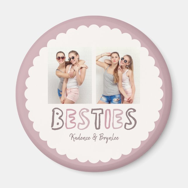 Imã Quaisquer Cores Recortadas Personalizadas 2 Fotos  (Frente)