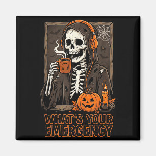 Imã Qual é a Emergência do Esqueleto de Halloween 911