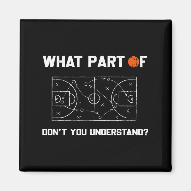 Imã Qual Parte De Você Não Entende Basquete Divertido (Frente)