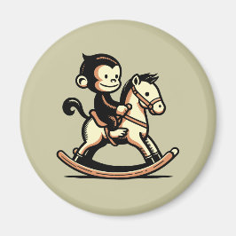 Imã Qualquer Macaco Colorido No Cavalo Rocco