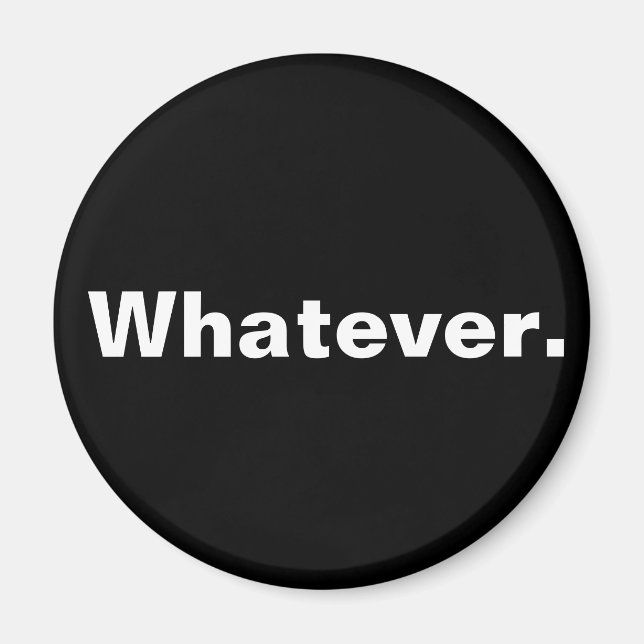Imã Qualquer palavra de design minimalismo (Frente)