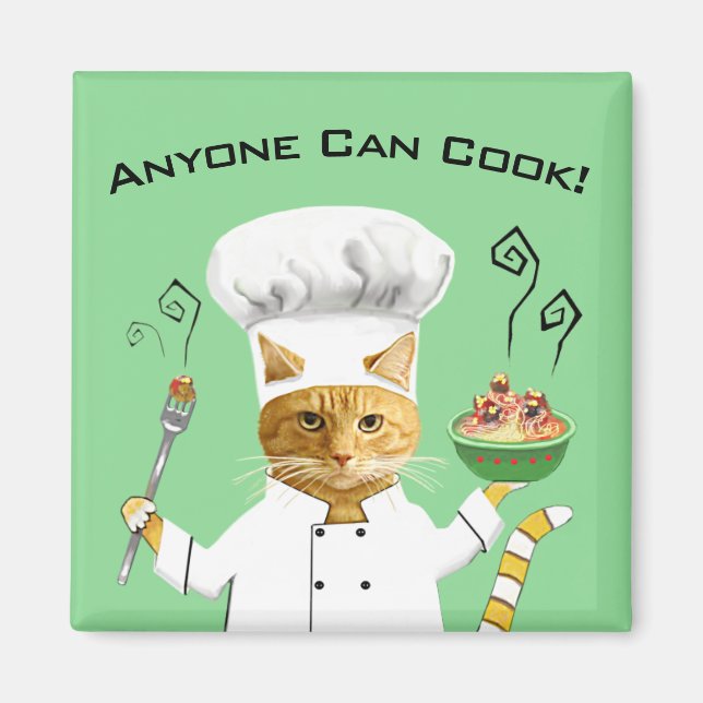 Imã Qualquer Um Pode Cozinhar! Magneta do refrigerador (Frente)