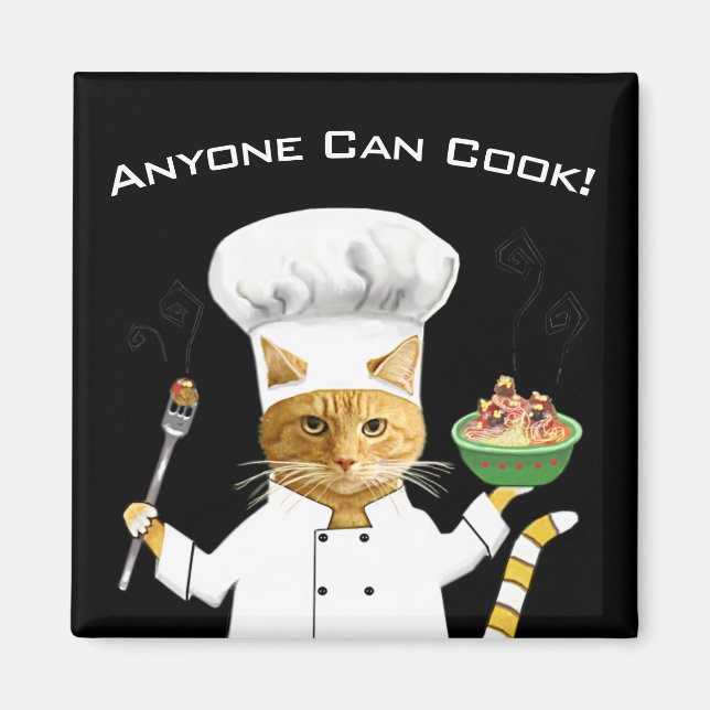 Imã Qualquer Um Pode Cozinhar! Magneta do refrigerador (Frente)