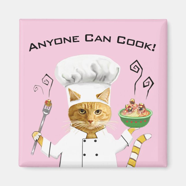 Imã Qualquer Um Pode Cozinhar! Magneta do refrigerador (Frente)