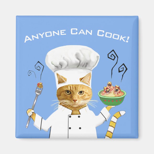 Imã Qualquer Um Pode Cozinhar! Magneta do refrigerador (Frente)