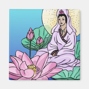 Imã Quan Yin (Kuan Yin) no Lotus