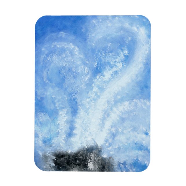 Ímã Quando as ondas do oceano caem sobre a aquarela da (Vertical)
