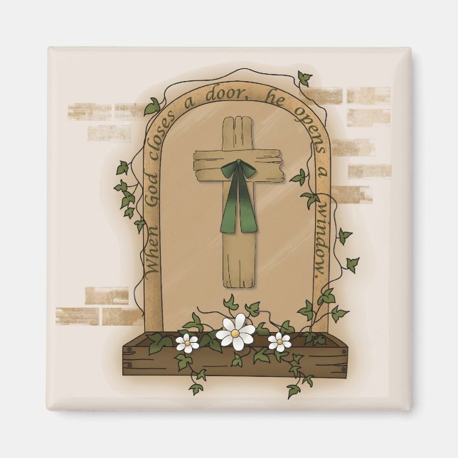 Imã Quando Deus fecha uma porta, ele abre uma janela (Frente)