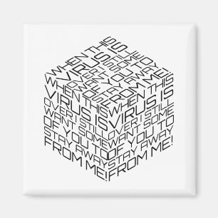 Imã Quando Este Vírus Estiver Sobre O Cubo De Texto P