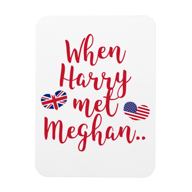 Ímã Quando Harry conheceu Meghan | Casamento Real Dive (Vertical)