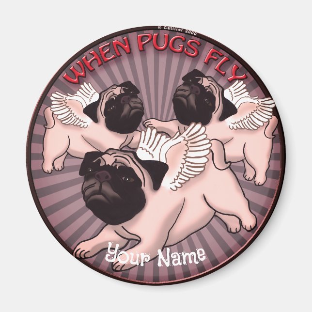 Imã Quando Pugs Voa (Frente)