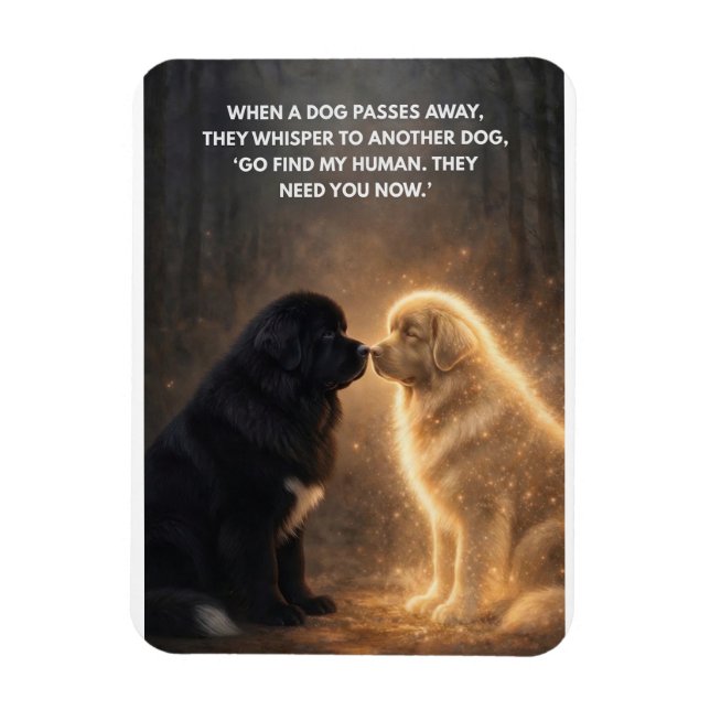 Ímã Quando um cão morre (Vertical)