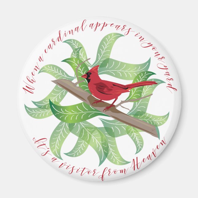 Imã Quando um cardeal aparece no seu quintal... (Frente)