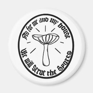 Imã Quanto A Mim E À Minha Casa Cogumelo Branco Negro