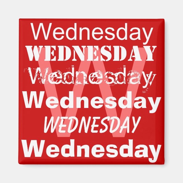 Imã Quarta-feira Dia Útil da semana (Frente)