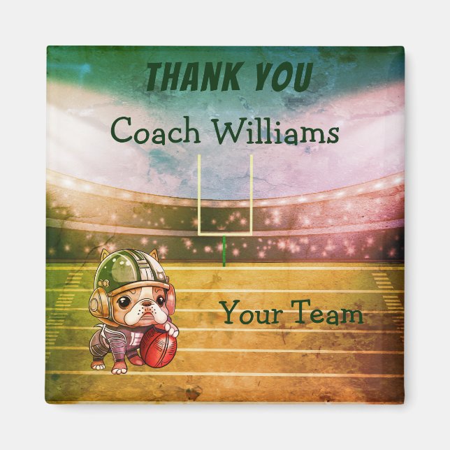 Imã Quarterback francês de buldogue do que você treina (Frente)