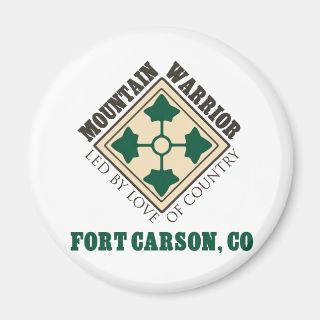Imã Quarto ID Guerreiro Montanhês Fort Carson (Frente)