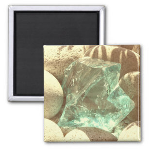 Imã Quartzo verde e rocha natural mineral