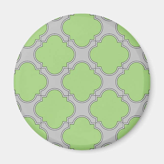 Imã Quatrefoil Verde (Frente)