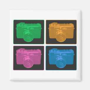 Imã Quatro Câmeras Pop Art