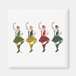 Imã Quatro dançarinas das Highlands Escocesas