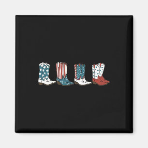 Imã Quatro De Julho 4º De Julho Botas Western Cowboy