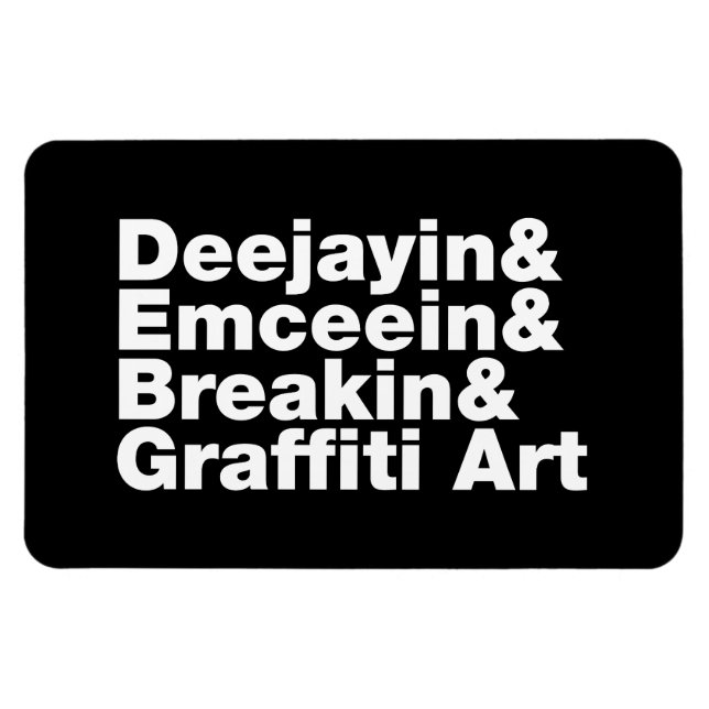 Ímã Quatro Elementos de Hip Hop (Horizontal)