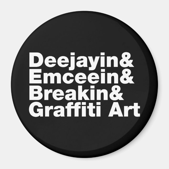 Imã Quatro Elementos de Hip Hop (Frente)