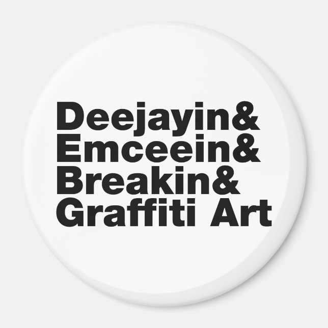 Imã Quatro Elementos de Hip Hop (Frente)