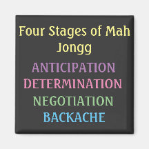 Quatro Palcos do Mah Jongg Magnet