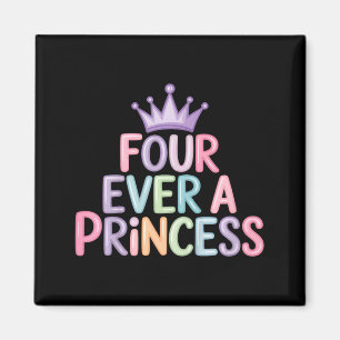 Imã Quatro uma princesa 4º aniversário meninas menina