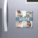 Imã Que bom que te amo, Dia de as mães.<br><div class="desc">Bonito eu te amo,  mãe,  Dia de as mães Foto Magnets apresenta quatro das suas fotos favoritas com o texto "Eu te amo mãe" na tipografia branca moderna. Elaborado por ©Evco Studio www.zazzle.com/store/evcostudio</div>