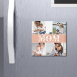 Imã Que bom que te amo, Dia de as mães.<br><div class="desc">Bonito eu te amo,  mãe,  Dia de as mães Foto Magnets apresenta quatro das suas fotos favoritas com o texto "Eu te amo mãe" na tipografia branca moderna. Elaborado por ©Evco Studio www.zazzle.com/store/evcostudio</div>